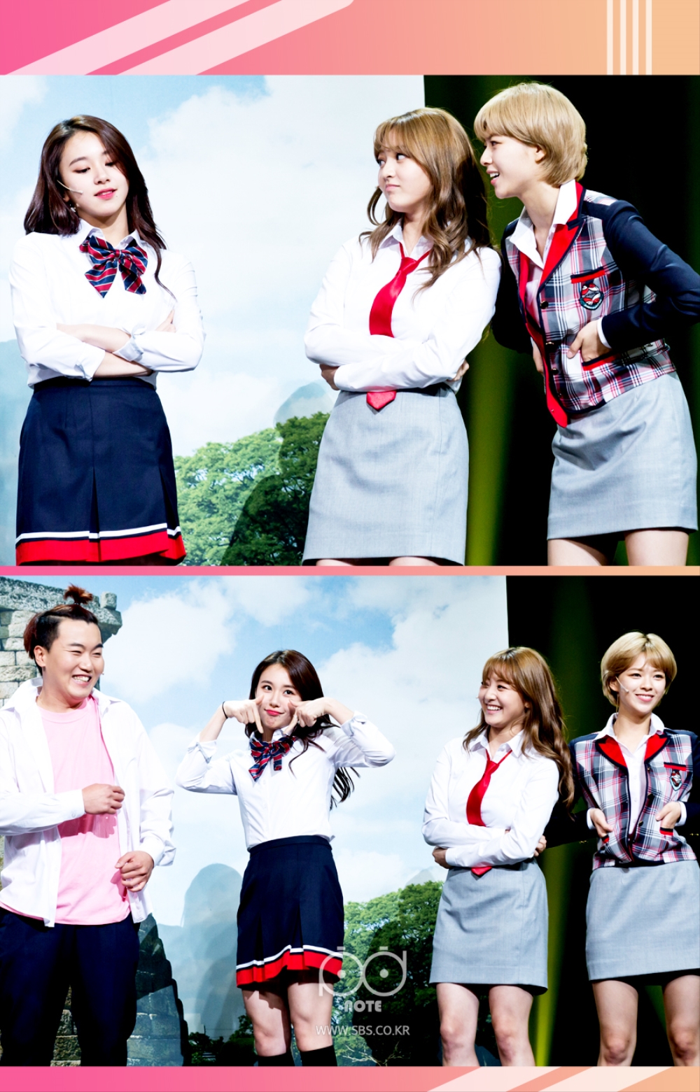 트와이스 신곡인 TT 이모션(손으로 티 모양 제스쳐) 취하는 채영이 이미지.