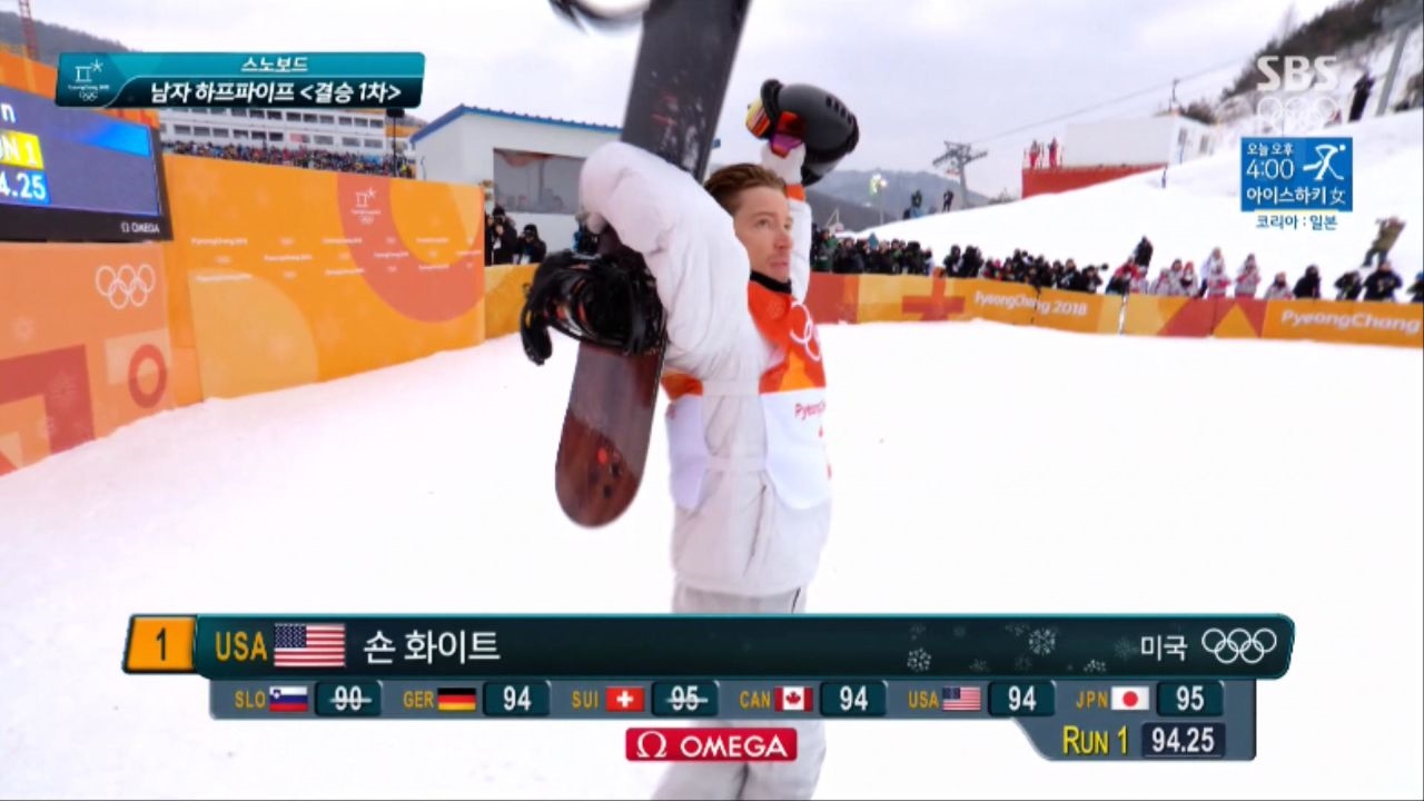 남자 하프파이프 - '세계 최강' 차원이 다른 높이, 숀 화이트의 결승 1차 썸네일