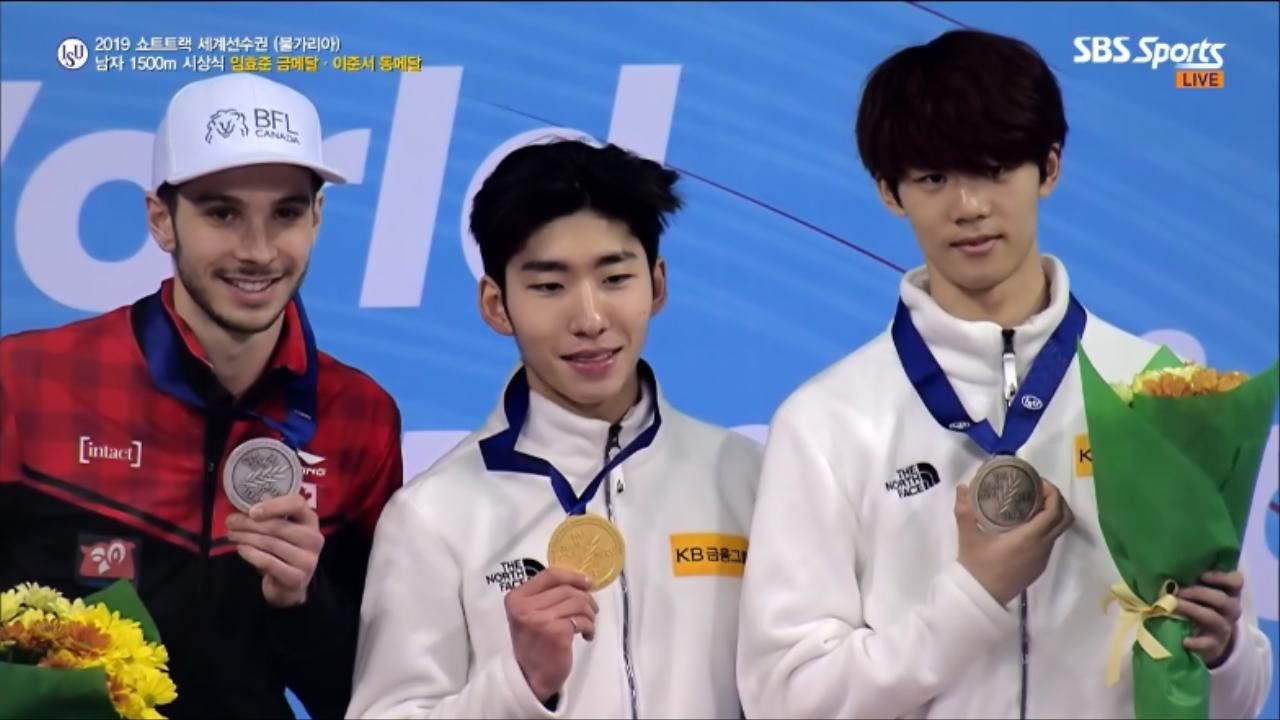 [세계선수권] 남자 1500m - 임효준 금메달, 이준서 동메달 시상식 썸네일