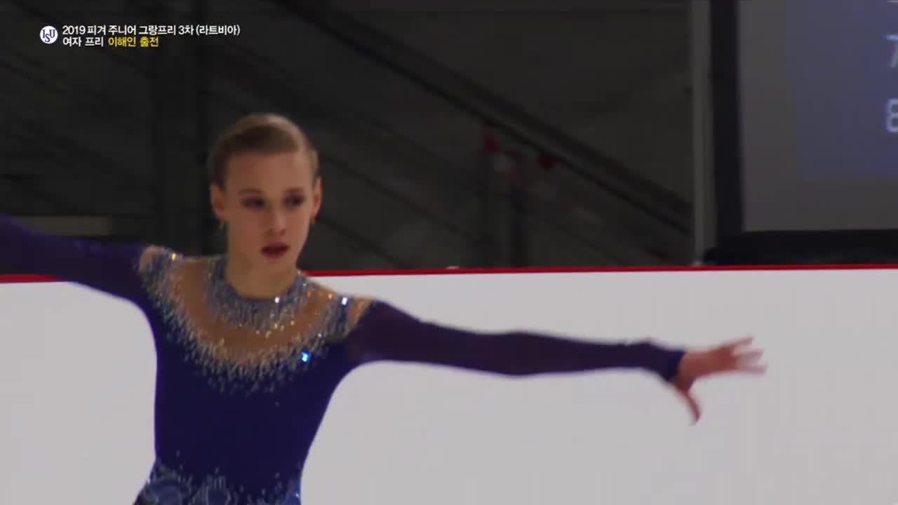 [주니어 그랑프리] 3차 여자 프리 - 시즌 베스트 기록하는 마야 크로미크 썸네일