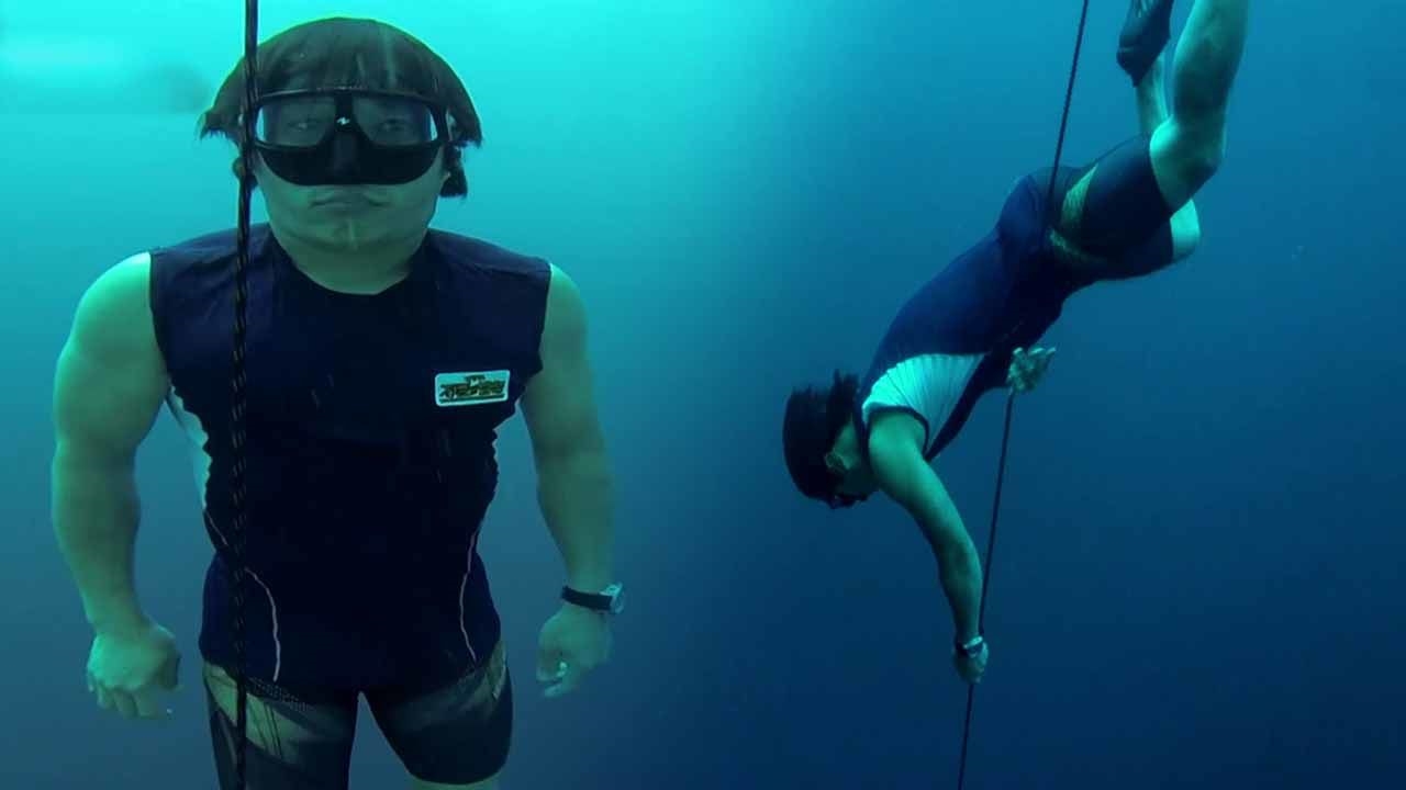 병만족장, 그레이트 블루홀 프리다이빙 20m 도전 썸네일