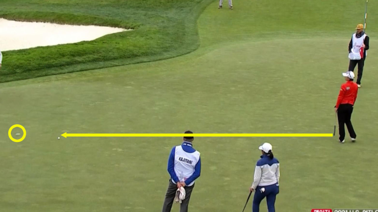 원하는 만큼 뻗어나가지 않은 최나연의 버디 퍼트 [US여자오픈 2R] 썸네일