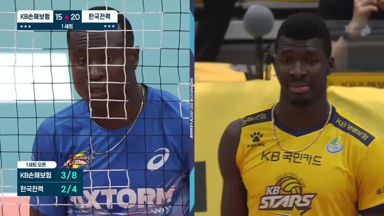 연속 블로킹! 케이타를 완벽하게 차단하는 다우디 [KB손해보험 vs 한국전력] 썸네일