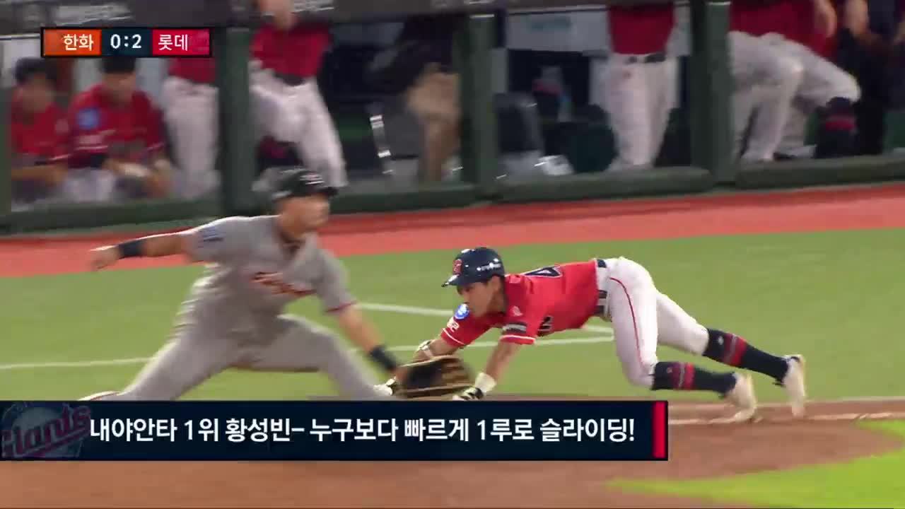 내야안타 1위의 위엄을 보여준 황성빈의 슬라이딩 [김동수 분석]