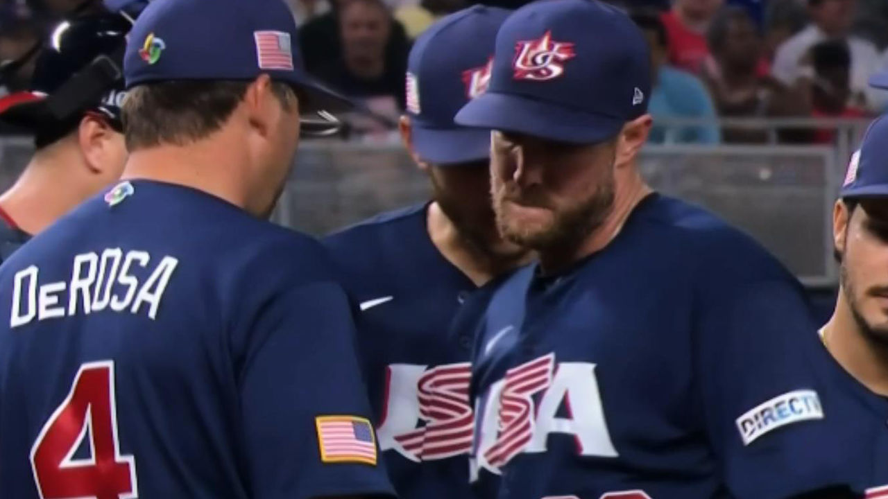 주자 만루, 위기 앞에서 교체되는 켈리 [미국 vs 일본] 썸네일