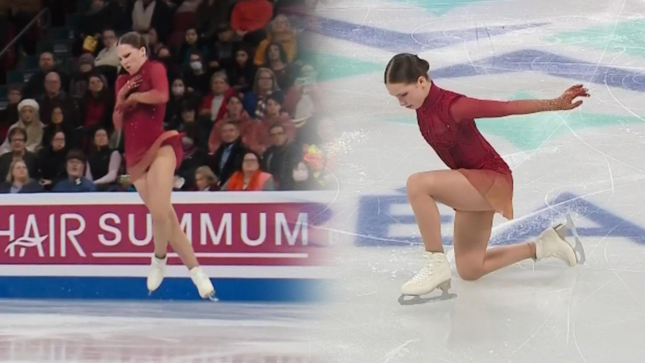 '멈추지 않는 코피' 최악의 상황에서 불굴의 연기 펼친 니나 핀자로네 [세계선수권 여자 프리] 썸네일