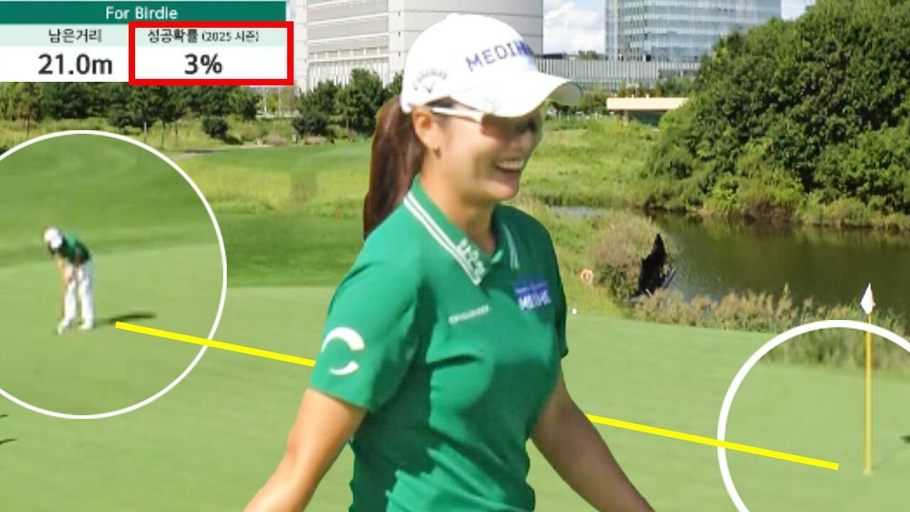 '남은거리 21M, 성공확률 3%' 천금 같은 버디 퍼팅을 보여준 한진선 [하나금융그룹 1R] 썸네일