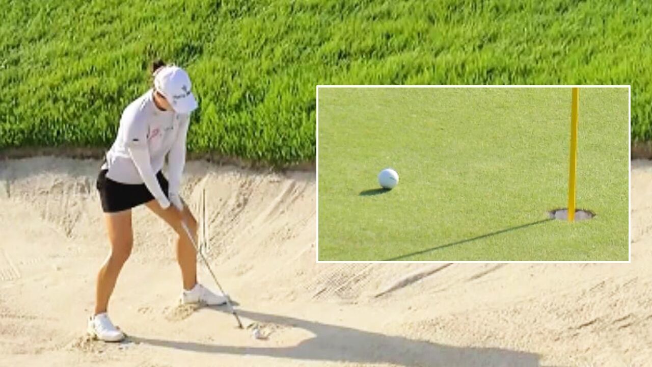 완벽한 벙커샷을 보여주는 이민지 [하나금융그룹 1R] 썸네일