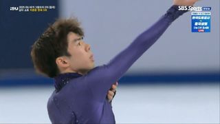 90점 돌파! 시즌 베스트로 1위 차지한 사토 슌 [그랑프리 2차 남자 쇼트]