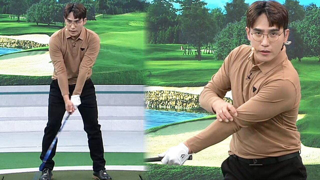[김주연 레슨] 힘이 강한 남성 골퍼 주목! 팔뚝만 회전해 부드러운 백스윙 만들기 썸네일