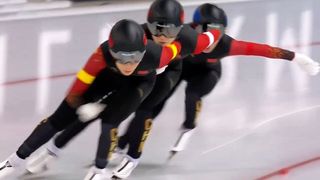 “살짝 넘어질 뻔 했지만..” 안정적인 경기력을 보여준 중국 [월드컵 4차 여자 팀추월]