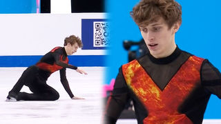 예상치 못한 실수, 우승 경쟁에서 멀어진 미하일 셀레브코 [유럽선수권 남자 프리]