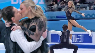 무대 도중 키스 퍼포먼스! 새로운 아이스댄스 챔피언 에밀리아 징가스-바딤 콜레스닉 [4대륙 선수권 아이스댄스 프리댄스]