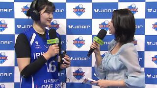 빅토리아 자리 메운 깜짝 활약, 전수민 인터뷰 [IBK기업은행 vs 페퍼저축은행]