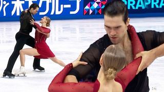 강렬한 눈빛으로 시선 압도, 미네르바 파비엔 하제-니키타 볼로딘 페어 1위 무대 [피겨 세계선수권 페어 쇼트]