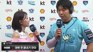 강심장 비결? 대타로 역전 끝내기 치고도 너무 담담했던 이정훈 인터뷰 [베이스볼S]
