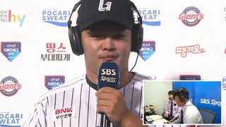 '1군 데뷔전 깜짝 활약' 김동현, "재능 없는 저 포기하지 않으신 건..." [베이스볼S]