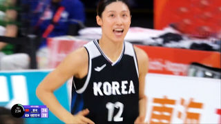 극적인 3점포! 점수차를 벌리는 이혜란의 득점 [여자 농구 4강 대한민국 vs 중국]