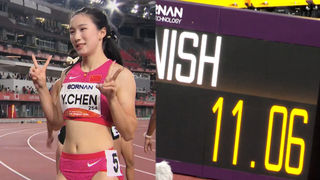 17세 맞아? 아시안게임 신기록으로 우승 차지하는 천위제 [육상 여자 100m 결승]