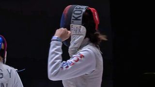 은메달 기운 이어서! 엄청난 집중력을 보여준 박지희 [펜싱 플뢰레 여자 단체 준결승]
