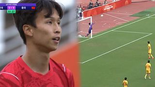 득점 기회 놓쳐 아쉬운 엄지성 [남자 축구 준결승 대한민국 vs 중국]