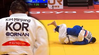 예상치 못한 김민종의 한판패, 준결승 진출 실패 [유도 남자 +100kg 8강]