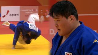 패자부활전에서 승리한 김민종, 동메달 결정전 진출 [유도 남자 +100kg 패자부활전]