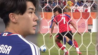 전반 가장 위험한 장면, 대한민국 골문을 노리는 후쿠나가 슈팅 [남자 축구 결승 대한민국 vs 일본]
