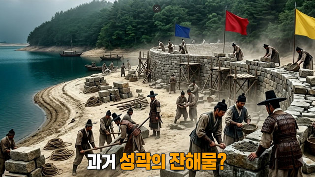 호숫가에서 발견된 정체불명 석조물 4040