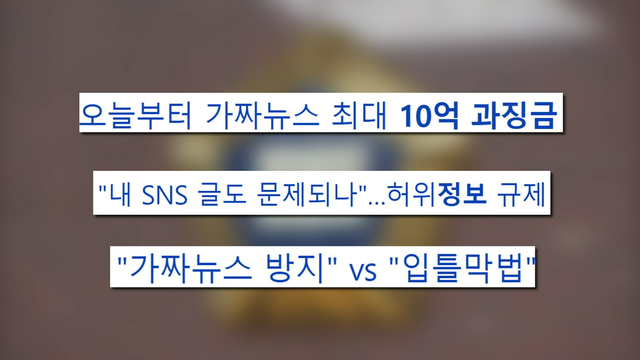8,912회 '댓글도 처벌받나?' 가짜뉴스 처벌법 시행 썸네일