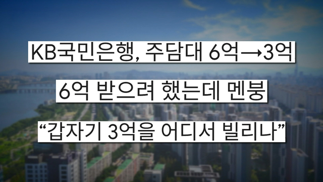 8,917회 KB은행, 주담대 6억에서 3억으로 축소 썸네일