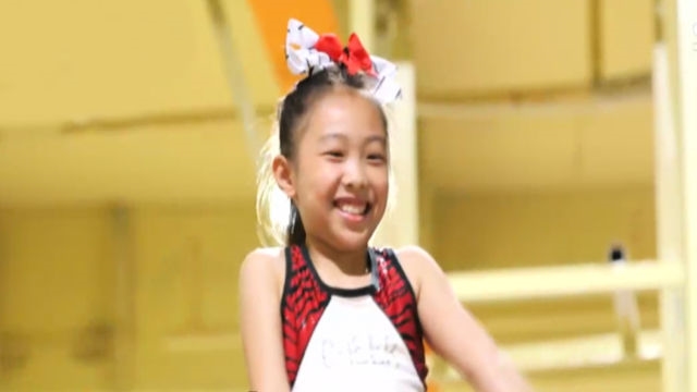 치어리딩을 할 때 가장 행복한 10살, 하늘을 나는 소녀