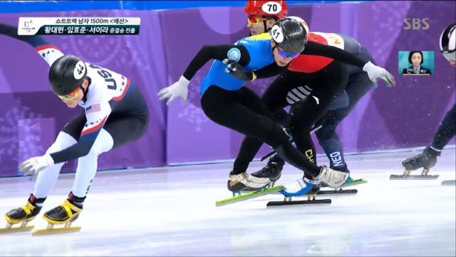 쇼트트랙 남자 1500m - ‘치열한 자리싸움’ 준결승 진출하는 쉬홍즈