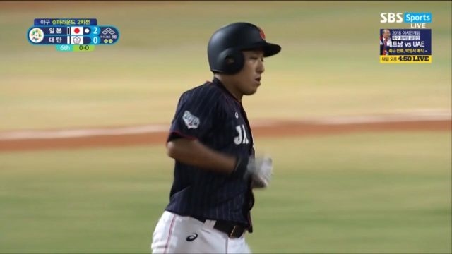 [야구][일본 VS 대만] 솔로 홈런! 까마득하게 때린 타무라 츠요시