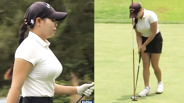 ‘임희정 선배 팬이에요’ 9언더파 질주하는 김지우 [점프투어 8차전]