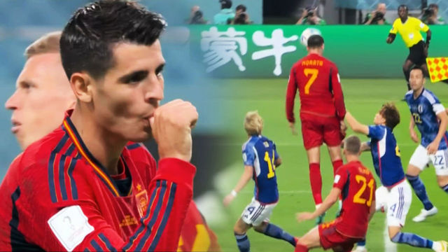 선제골! 월드컵 모든 경기에서 득점하는 모라타 [일본 vs 스페인]