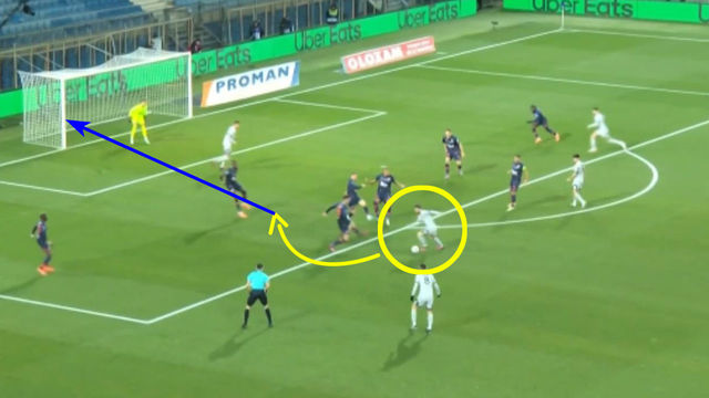 역시 축구의 신! 한번에 수비 4명 벗기고 슈팅하는 메시 [몽펠리에 vs PSG]