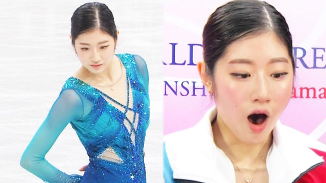 ‘쇼트 2위’ 개인 최고점 기록에 놀라는 이해인 [세계선수권 여자 쇼트]