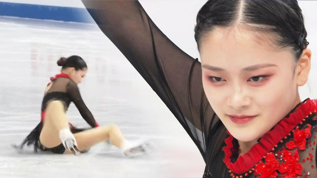 ‘치명적인 실수’ 트리플 악셀에서 넘어진 와타나베 린카 [세계선수권 여자 쇼트]