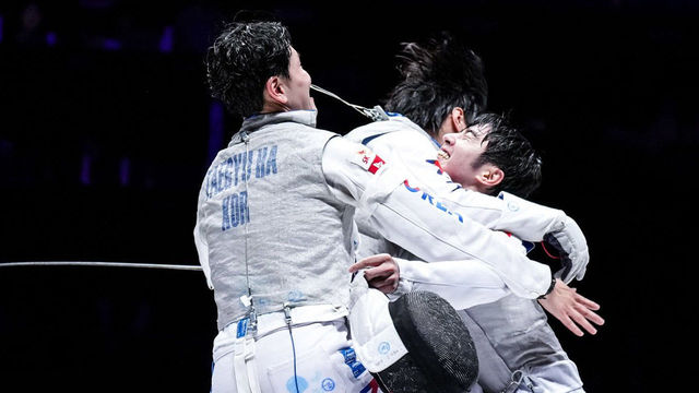 아시안게임 2연패를 달성하는 남자 대표팀 금메달! [남자 플뢰레 단체 결승전]