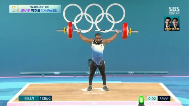 ‘아슬아슬’ 홈에서 2초 남기고 성공하는 마탐 [남자 73kg 인상]