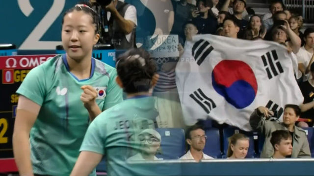6연속 득점! 가벼운 몸놀림을 보여주는 신유빈-전지희 [여자 단체 동메달 결정전]
