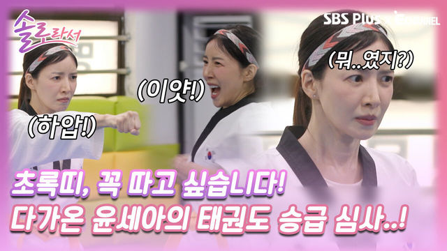 [솔로라서 2회] 초록띠가 꼬옥~ 따고 싶은 윤세아에게 다가온 태권도 승급 심사..! 과연 결과는?ㅣSBS Plus X E채널ㅣ화요일 밤 8시 40분