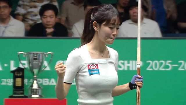 힘겹게 2세트를 가져오는 김보라 [LPBA 결승]