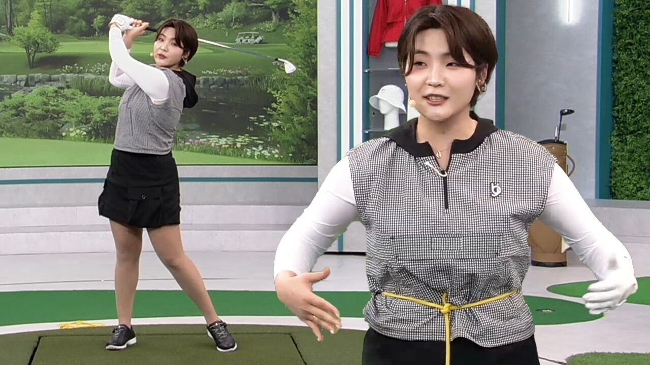 [한정은 레슨] 백스윙 배치기, 밴드 활용해 오버스윙 교정하기