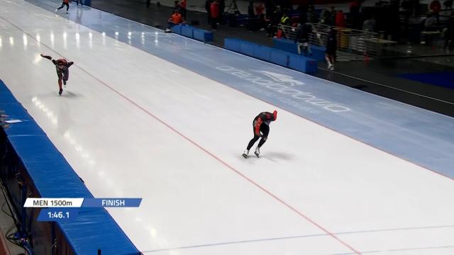 아쉬운 기록으로 들어오는 닝종옌과 코너 하우 [월드컵 6차 남자 1500m]