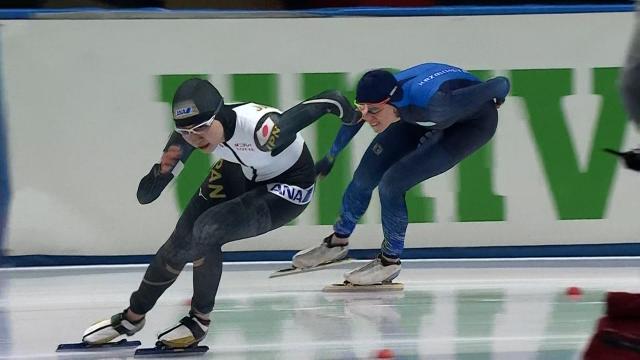 선두로 들어오는 예카테리나 아이도바 [월드컵 6차 여자 500m]