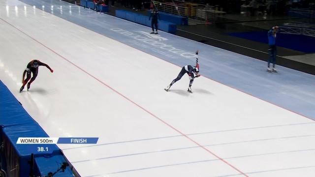 지난 주보다 매끄러운 김현영의 레이스 [월드컵 6차 여자 500m]