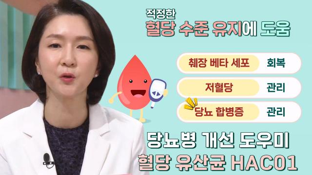 혈당 안정화에 도움 주는 ‘혈당 유산균 HAC01’ (기적의아침)